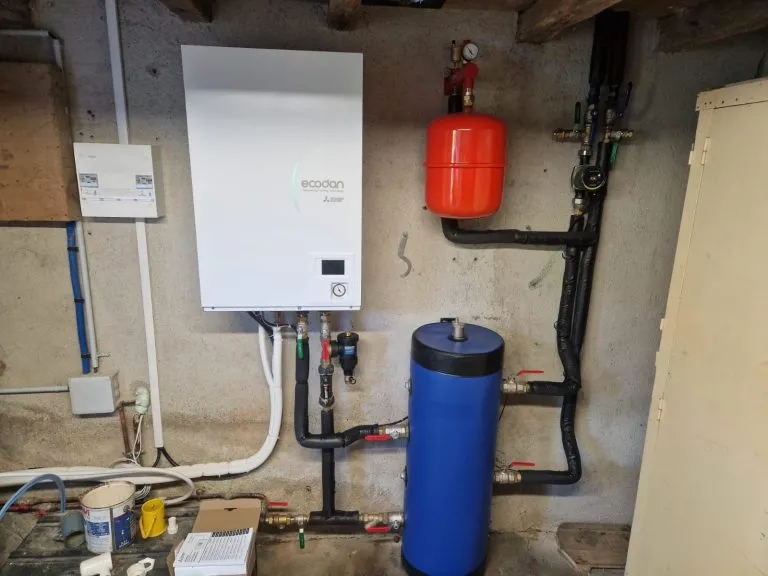 PAC air/eau dans une maison bisontine à Besançon
